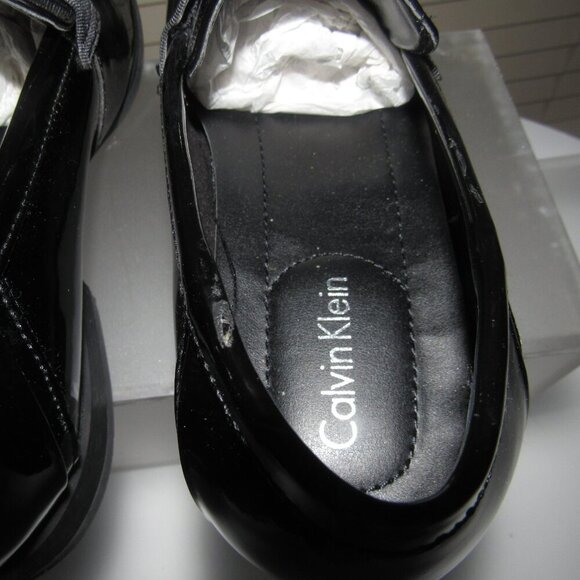 Calvin Klein Bernard Black Patent Loafers | Formal Slip-On Dress Shoes Size 9M main image 7